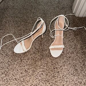 Size 8 white heels strappy